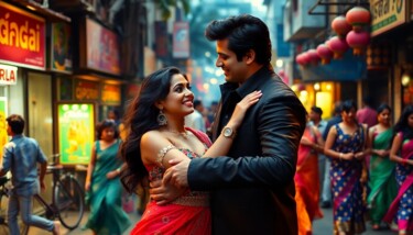 Digital Arts titled "Indian movie" by Alexandra Corina Irimia, Original Artwork, AI generated image