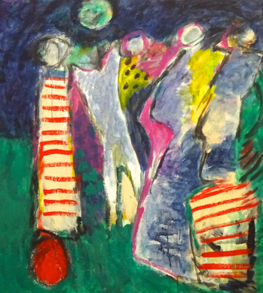 Composition 7310 Pittura intitolato "Composition 7310" da Engelina Zandstra, Opera d'arte originale, Acrilico Montato su Telaio per barella i…