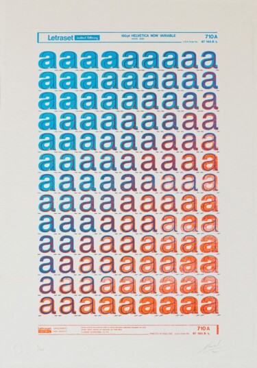 Typography (Technology) Aqua/Orange A2 Prenten & gravures getiteld "Typography (Technol…" door Marçal Prats, Origineel Kunstwerk, Risografie