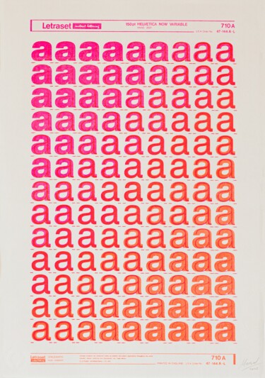 Prenten & gravures getiteld "Typography (Technol…" door Marçal Prats, Origineel Kunstwerk, Risografie