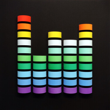 Sculpture titled "TEMPERATURE OF SOUN…" by Sakharagrafik, Original Artwork, Cardboard Mounted on Wood Stretcher frame