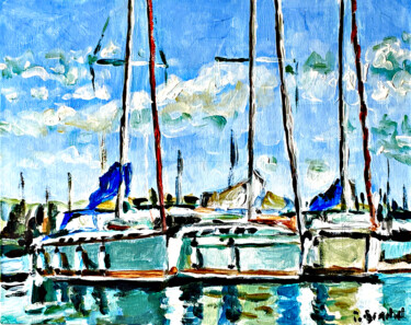 Peinture intitulée "Reflets du sud" par Pascal Brachet, Œuvre d'art originale, Acrylique