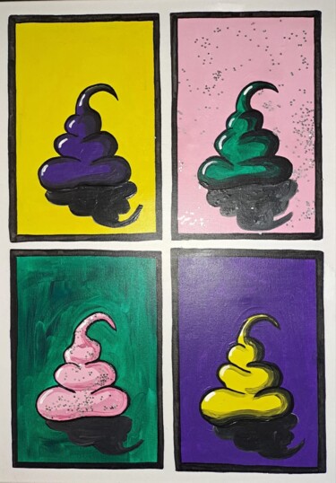 "Kackhäufchen" başlıklı Tablo Miriam Hagen-Schulte tarafından, Orijinal sanat, Akrilik