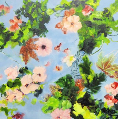 绘画 标题为“Florales” 由Ute Roehe, 原创艺术品, 丙烯 安装在木质担架架上