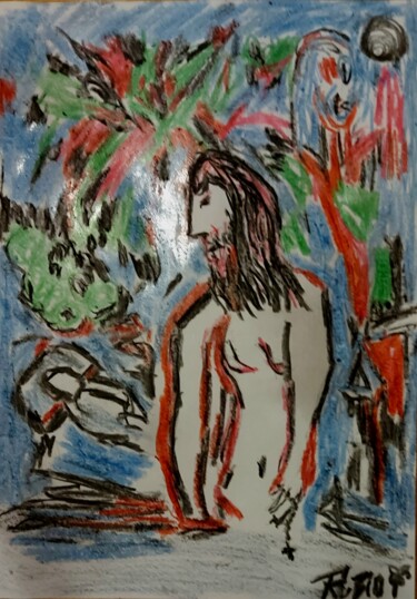 Desenho intitulada "Quin San Cristo" por Fernando Rubio, Obras de arte originais, Carvão