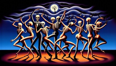 Digital Arts titled "DANSE-MACABRE 008" by Karavix, Original Artwork, AI generated image