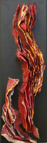 Коллажи под названием "Scortea burns 4" - Isabelle Stagg, Подлинное произведение искусства, Коллажи Установлен на Деревянная…