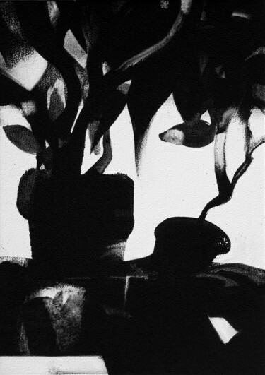 "Plantes en pot" başlıklı Tablo Yann Hervé tarafından, Orijinal sanat, Akrilik