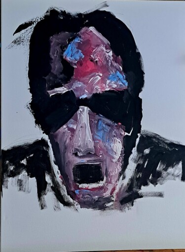 「B...CHANTE」というタイトルの絵画 Jean Marc Bramyによって, オリジナルのアートワーク, アクリル ウッドストレッチャーフレームにマウント