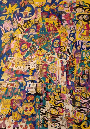 "#lune#étoile#magie#…" başlıklı Resim Ramo Avec O tarafından, Orijinal sanat, Mürekkep