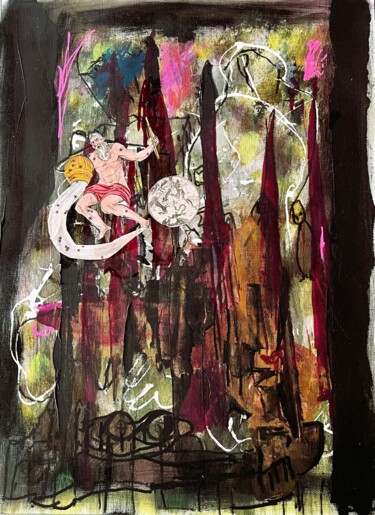 Schilderij getiteld "Sortie de chaos" door Dandeeart , Origineel Kunstwerk, Inkt