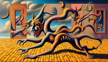 Digital Arts titled "INVADERS 001" by Karavix, Original Artwork, AI generated image