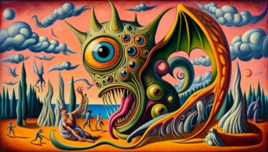 Digital Arts titled "INVADERS 003" by Karavix, Original Artwork, AI generated image