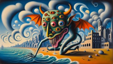 Digital Arts titled "INVADERS 009" by Karavix, Original Artwork, AI generated image