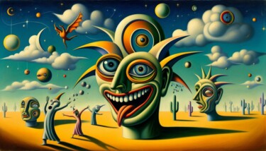 Digital Arts titled "INVADERS 010" by Karavix, Original Artwork, AI generated image