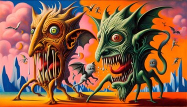 "INVADERS 012" başlıklı Dijital Sanat Karavix tarafından, Orijinal sanat, AI tarafından oluşturulan görüntü