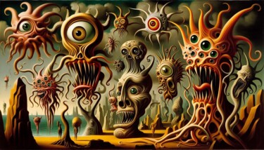 Digital Arts titled "INVADERS 018" by Karavix, Original Artwork, AI generated image