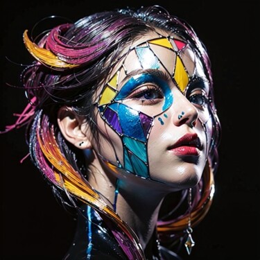 数字艺术 标题为“Polygon Art Girl 1…” 由Polygon Art Girl, 原创艺术品, 2D数字工作