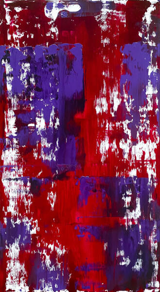 绘画 标题为“Crimson Under a Pur…” 由Sara Wiśniewska, 原创艺术品, 油