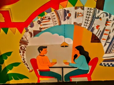 摄影 标题为“Colorful Wall artwo…” 由Avik Chakravorty, 原创艺术品, 数码摄影