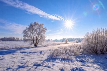 Photography titled "Winter landscape un…" by Sergei Gundorov, Original Artwork, Digital Photography
