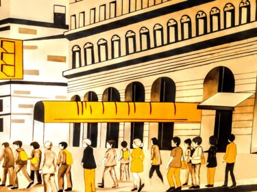 摄影 标题为“People walking in f…” 由Avik Chakravorty, 原创艺术品, 数码摄影