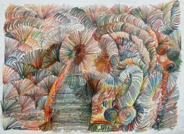 "Birth of an idea" başlıklı Resim Anjali De Bellefroid tarafından, Orijinal sanat, Mum boya
