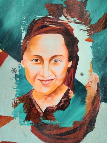 印花与版画 标题为“Rachel Zylberberg” 由Nicolas Péché, 原创艺术品, 操纵摄影 安装在木质担架架上