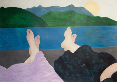 Disegno intitolato "Natures Mirror" da Marjolein Gamble, Opera d'arte originale, Matita