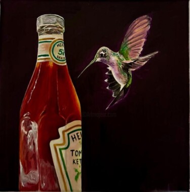 Pittura intitolato "Humbugged" da Elise Acosta, Opera d'arte originale, Olio Montato su Telaio per barella in legno