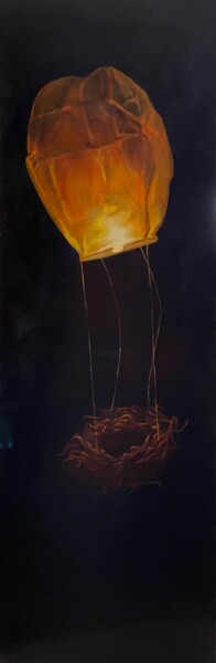 Schilderij getiteld "Triptych - Light to…" door Elise Acosta, Origineel Kunstwerk, Olie Gemonteerd op Frame voor houten bran…