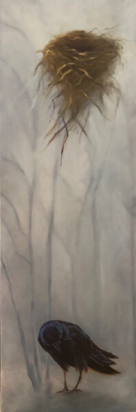Schilderij getiteld "Triptych - Unexpect…" door Elise Acosta, Origineel Kunstwerk, Olie Gemonteerd op Frame voor houten bran…