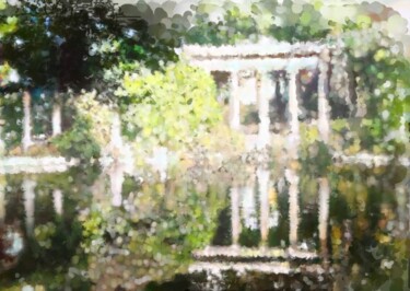 Arte digitale intitolato "Park of Reflection" da Russell Newell, Opera d'arte originale, Lavoro digitale 2D