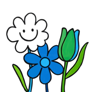 "Oops! All Blooms" başlıklı Tablo Ivy Blue tarafından, Orijinal sanat, Akrilik