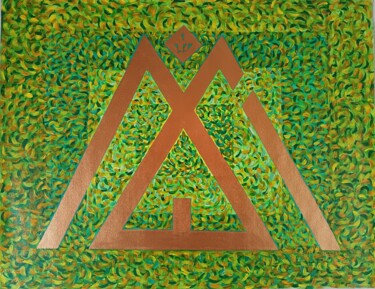 ALLAH GEOMETRIC CALLIGRAPHY "ALLAH GEOMETRIC CAL…" başlıklı Tablo Sajid Hussain tarafından, Orijinal sanat, Akrilik