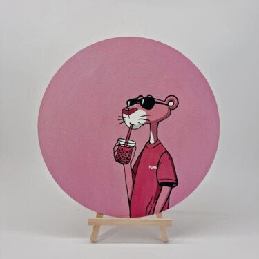 Painting titled "Pink Panther Painti…" by Beni Ara Ema, Original Artwork, Acrylic