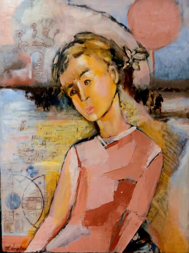 ""LA QUÊTE DE SENS "" başlıklı Tablo Marie-Paule Lingelser tarafından, Orijinal sanat, Petrol Cam üzerine monte edilmiş