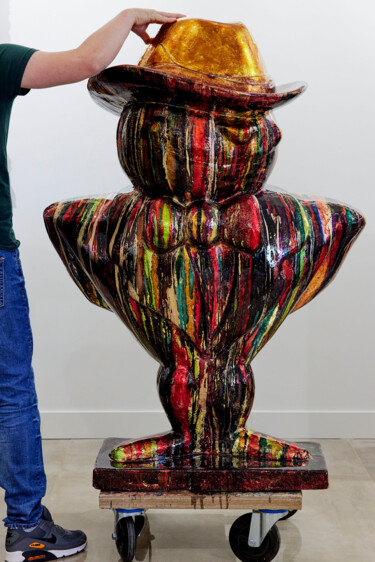 Scultura intitolato "Abstract Al Capone" da Ghost Art, Opera d'arte originale, Colaggio