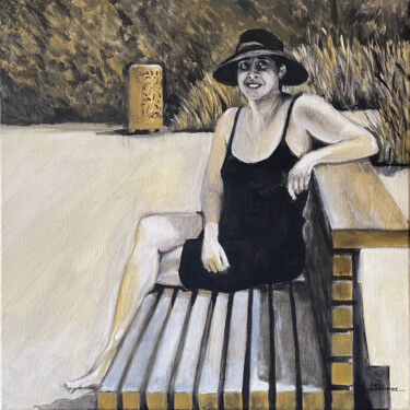 UN APRÈS-MIDI À DUINGT Pittura intitolato "UN APRÈS-MIDI À DUI…" da Alain Rouschmeyer, Opera d'arte originale, Olio Montato su Telaio per barella i…