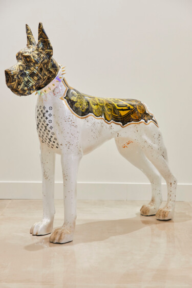 Escultura titulada "LV Danish White" por Ghost Art, Obra de arte original, Fundición