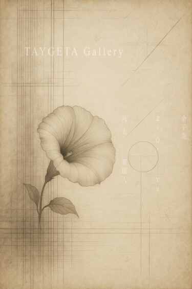"Flowers in Mist, Wh…" başlıklı Dijital Sanat Ziqi Yu tarafından, Orijinal sanat, Mürekkep püskürtmeli Ahşap panel üzerine m…