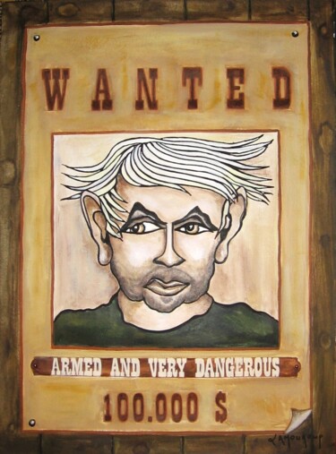 Peinture intitulée "WANTED 2025" par Bertrand Lamouroux, Œuvre d'art originale, Acrylique