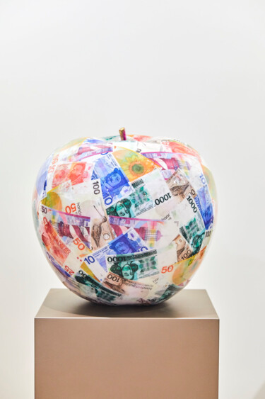 Rzeźba zatytułowany „Gulden apple” autorstwa Ghost Art, Oryginalna praca, Odlew