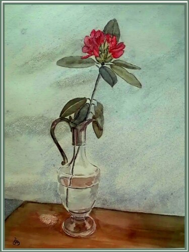 "Aiguière et rhodode…" başlıklı Tablo Jean-Michel Legras tarafından, Orijinal sanat, Suluboya