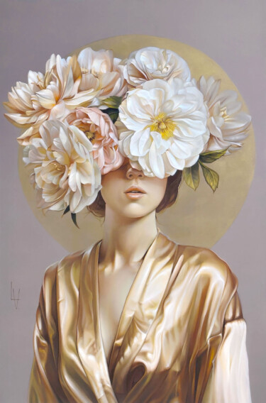 绘画 标题为“Élodie” 由Vasyl Luchkiv, 原创艺术品, 油 安装在木质担架架上