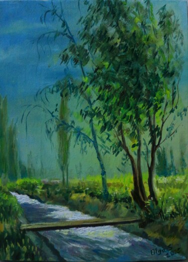 Pittura intitolato "Morning Etude" da Olga Sunchali, Opera d'arte originale, Olio Montato su Telaio per barella in legno