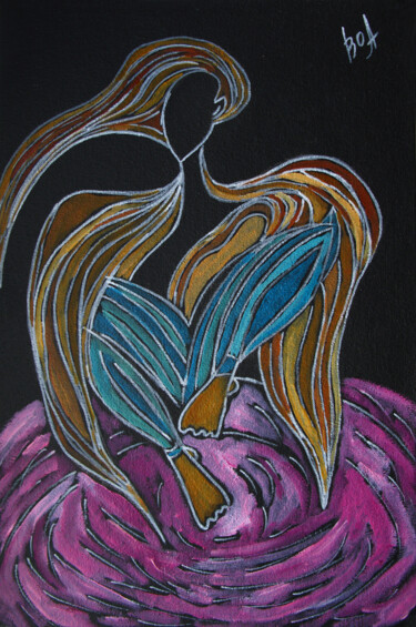 Angel of the fairy lake Ζωγραφική με τίτλο "Angel of the fairy…" από Oksana Budnichenko, Αυθεντικά έργα τέχνης, Λάδι