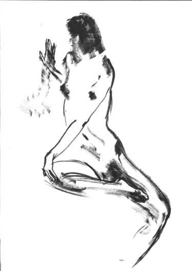 「Nude model 2 .」というタイトルの描画 Aleksey Wroblewskiによって, オリジナルのアートワーク, アクリル