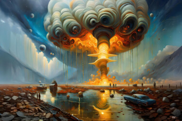 数字艺术 标题为“Nature's Fury #12 -…” 由Frederic Racaud, 原创艺术品, AI生成的图像