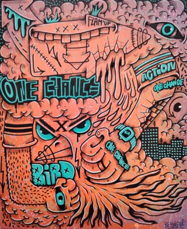 Peinture intitulée "ONE CHANCE👊" par Alexis Bernardi, Œuvre d'art originale, Acrylique Monté sur Châssis en bois